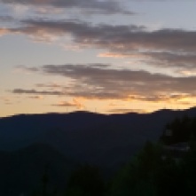 Sunset behind the hills